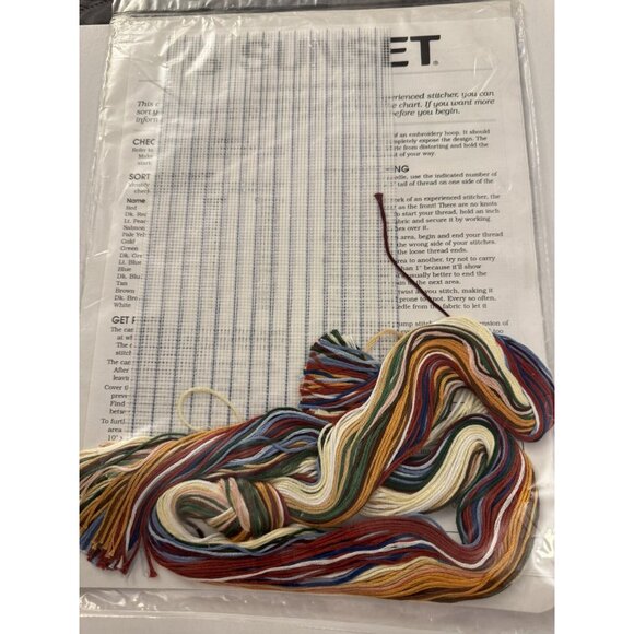 New Sunset Counted Cross Stitch Kit Patchwork Angel C22 - Picture 2 of 2